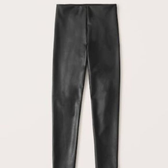 Abercrombie & Fitch Vegan Leather Leggings Women's Size L - Picture 1 of 4
